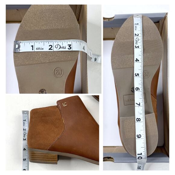 Liz Claiborne Roycen Cognac Brown Ankle Boots Sz 8 - Picture 6 of 8